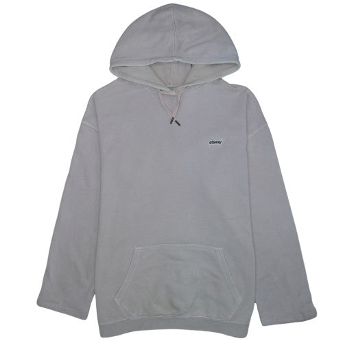 Stussy Mens Grey 2XL Pullover Hoodie with Logo Pocket