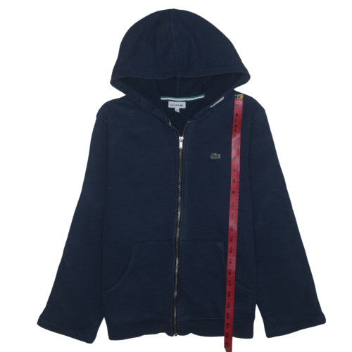 Lacoste Boys Navy Blue Full Zip Hoodie 14 Years 158cm 100% Cotton