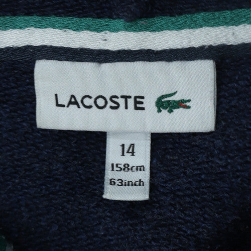 Lacoste Boys Navy Blue Full Zip Hoodie 14 Years 158cm 100% Cotton