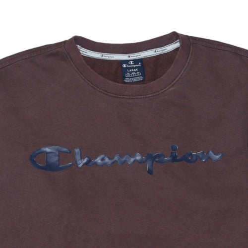 Champion Men's Brown Logo Pullover Sweatshirt Size L