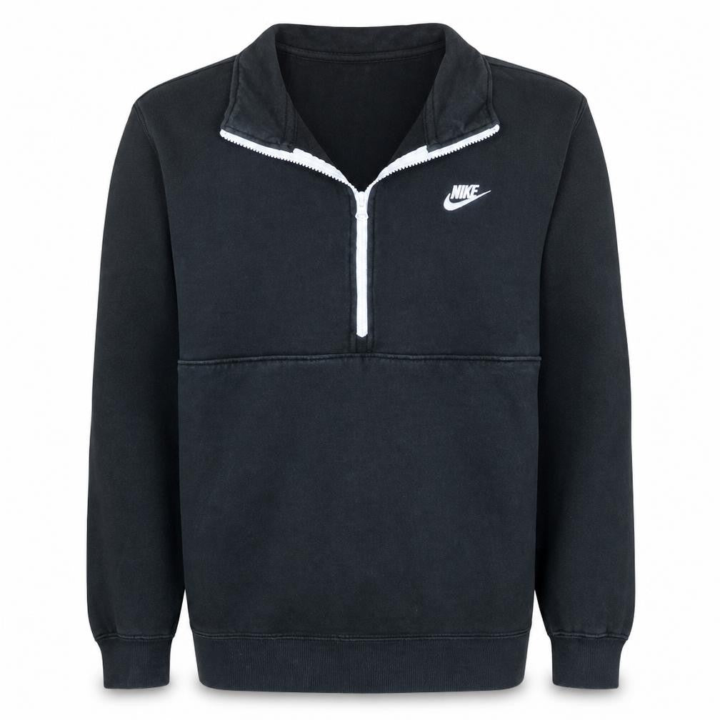 Nike Men's Black M 1/4 Zip Fleece Sweatshirt High Neck Regular Fit