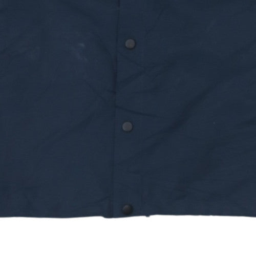 Zara Men's Blue XL Coach Jacket Lightweight Snap Casual