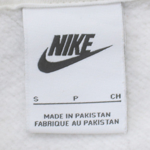 Nike Men's White Pullover Fleece Hoodie Small Regular Fit