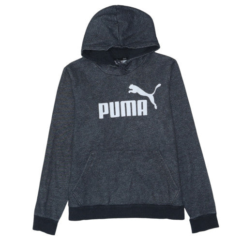 Puma Womens Charcoal Grey Pullover Hoodie Size 16 Logo Sweatshirt
