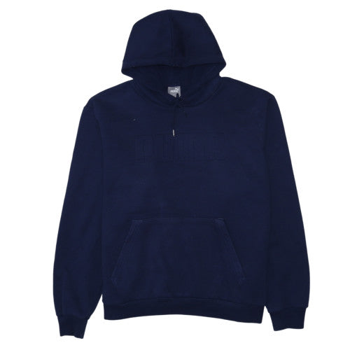 Puma Men's Blue XL Pullover Fleece Hoodie with Logo