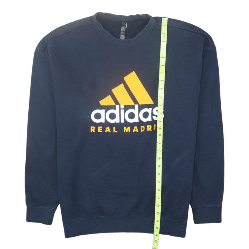 Adidas Men’s Blue Real Madrid Pullover Sweatshirt L Regular Fit