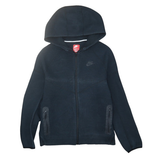 Nike Boys Black Full Zip Hoodie XL Fleece Lined Casual Sportswear