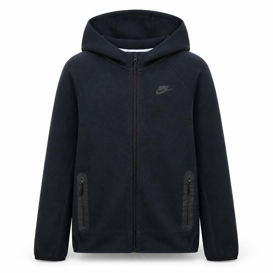 Nike Boys Black Full Zip Hoodie XL Fleece Lined Casual Sportswear