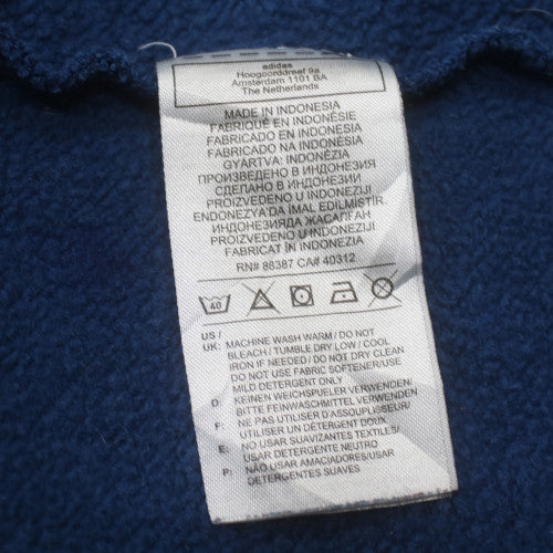 Adidas Men Blue Pullover Crew Neck Sweatshirt Size L