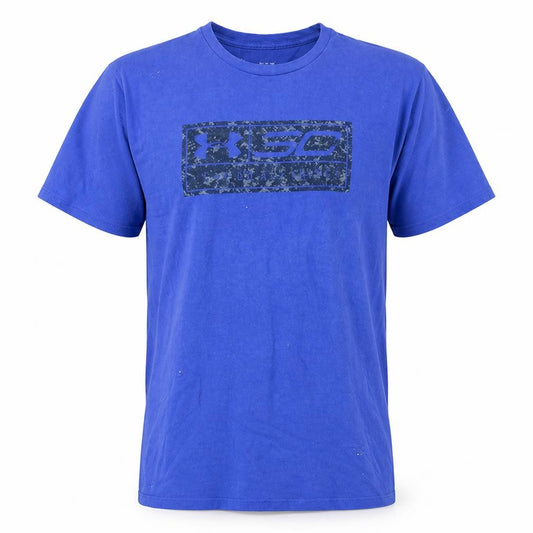 Front view of Under Armour Men's Blue XL SC Graphic Short Sleeve T-Shirt