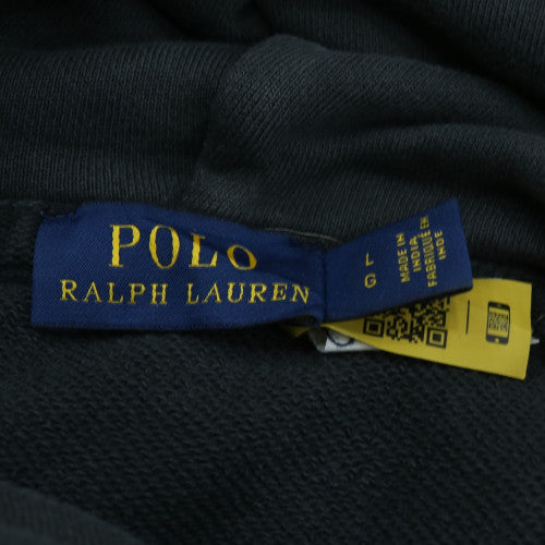 Polo Ralph Lauren Womens Black Floral Logo Pullover Hoodie Size L