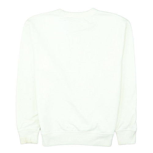 Champion Women's White Pullover Sweatshirt Size M Classic Logo