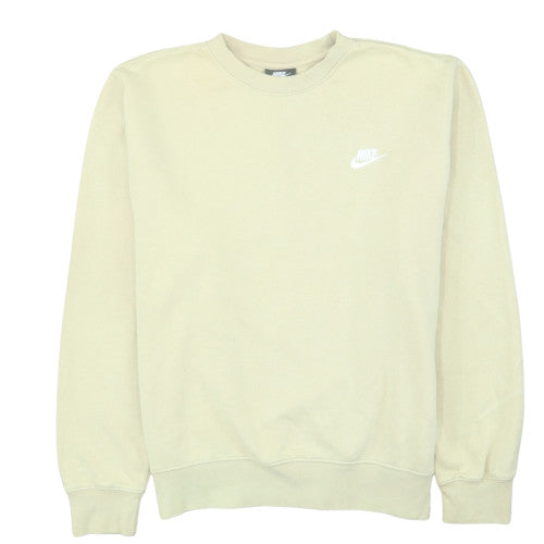 Nike Men's Beige Crew Neck Fleece Sweatshirt Size M