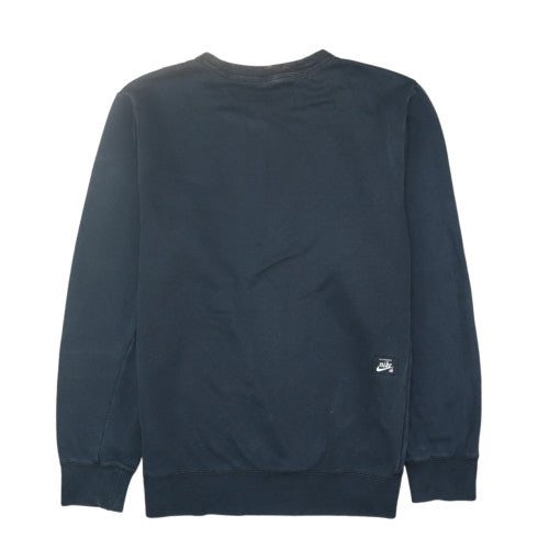 Nike SB Women's Black Large Pullover Sweatshirt Cotton Blend Logo Print