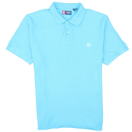 Chaps Men's Blue XL Cotton Short Sleeve Polo Shirt