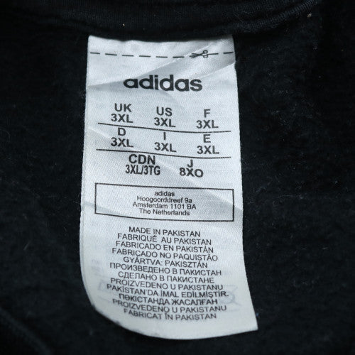 Adidas Mens Black 3XL Pullover Hoodie Sweatshirt Logo Fleece