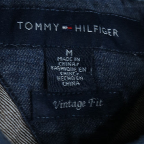 Tommy Hilfiger Men’s Blue Cotton Long Sleeve Button-Up Shirt Size M