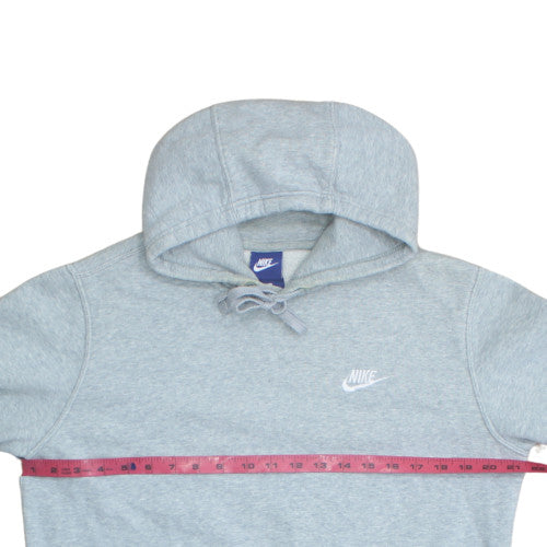 Nike Men Grey Pullover Hoodie M Fleece Logo Sweatshirt
