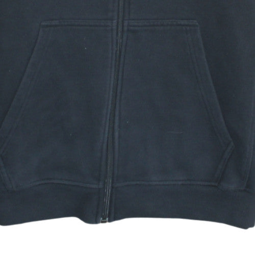 Adidas Mens Black XL Full Zip Hooded Sweatshirt with Blue Logo