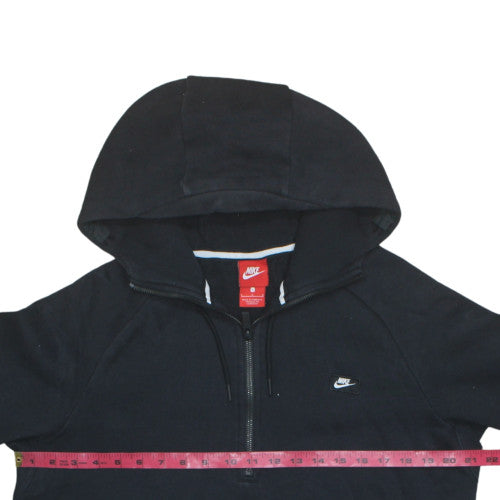 Nike Mens Black L Fleece 1/2 Zip Hoodie with Logo Pocket Style