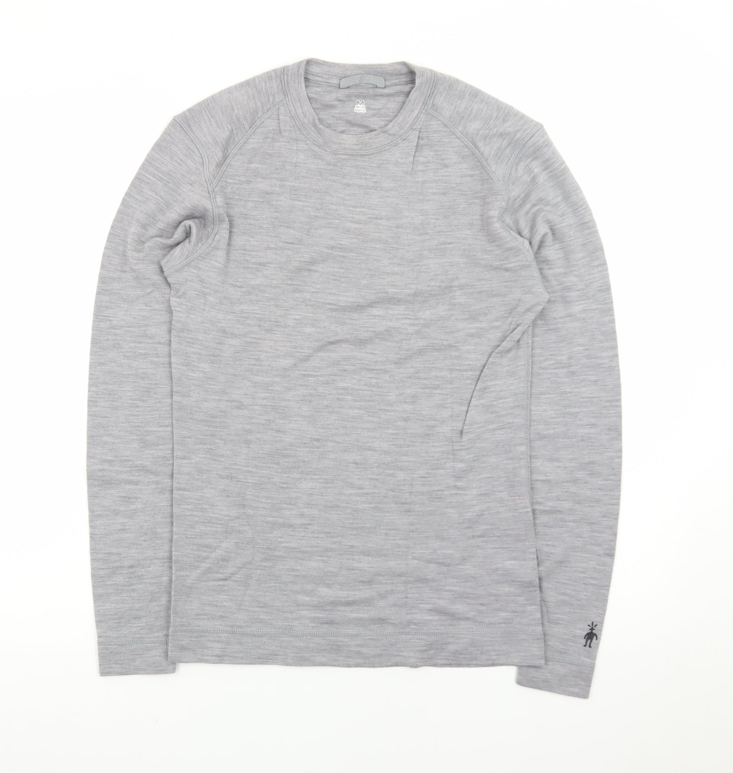 Smartwool Mens Grey Merino Wool Crew Neck Pullover Sweatshirt M