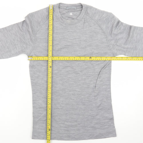 Smartwool Mens Grey Merino Wool Crew Neck Pullover Sweatshirt M