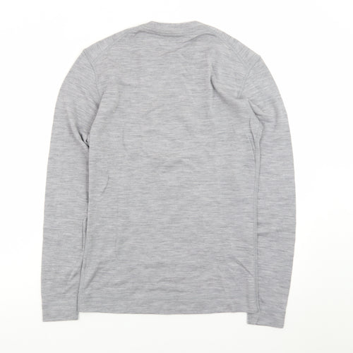 Smartwool Mens Grey Merino Wool Crew Neck Pullover Sweatshirt M