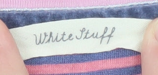 White Stuff Women Pink Floral Long Sleeve Tunic Top Size 14