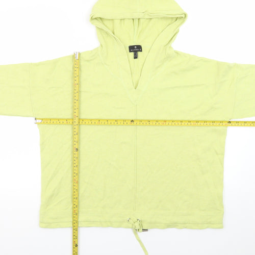Marble Women's Green Hooded Cotton Pullover Jumper Size 16