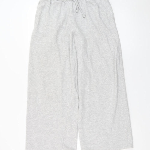 H&M Womens Grey Jersey Wide-Leg Sweatpants Size M