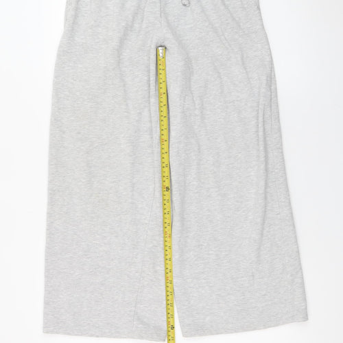 H&M Womens Grey Jersey Wide-Leg Sweatpants Size M