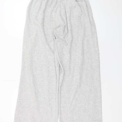H&M Womens Grey Jersey Wide-Leg Sweatpants Size M
