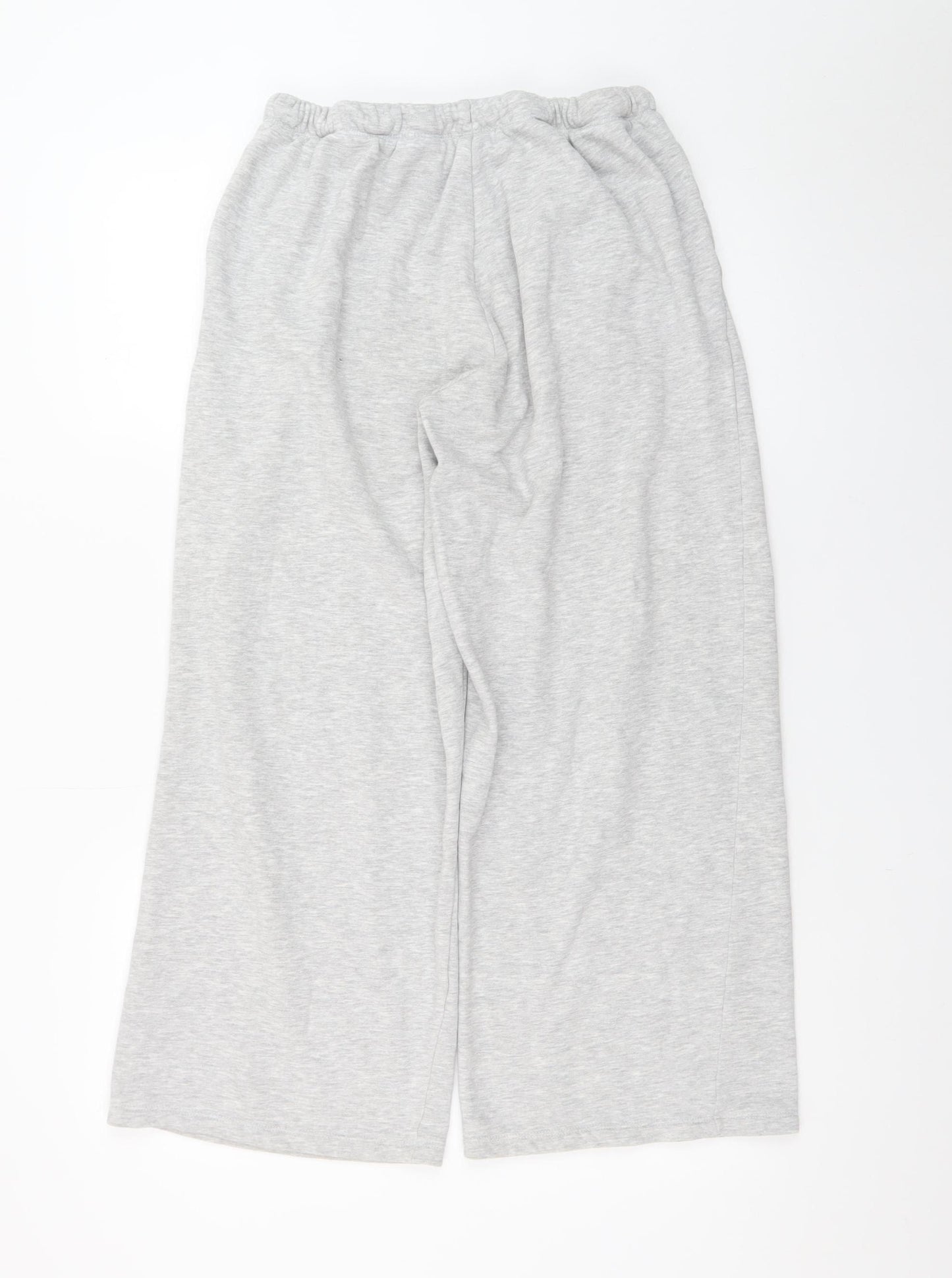 H&M Womens Grey Jersey Wide-Leg Sweatpants Size M