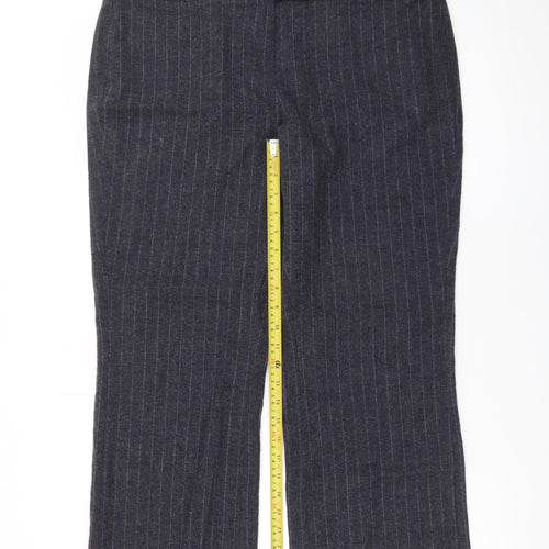 Marks and Spencer Women’s Grey Pinstripe Wool Blend Dress Pants Size 18