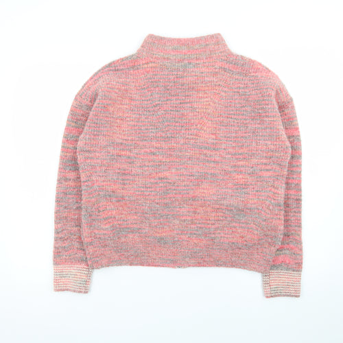 White Stuff Women's Pink Wool Blend Full Zip Jumper Size 10