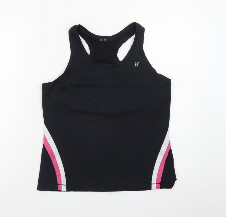 USA Pro Womens Black XL Racerback Tank Top Gym & Training
