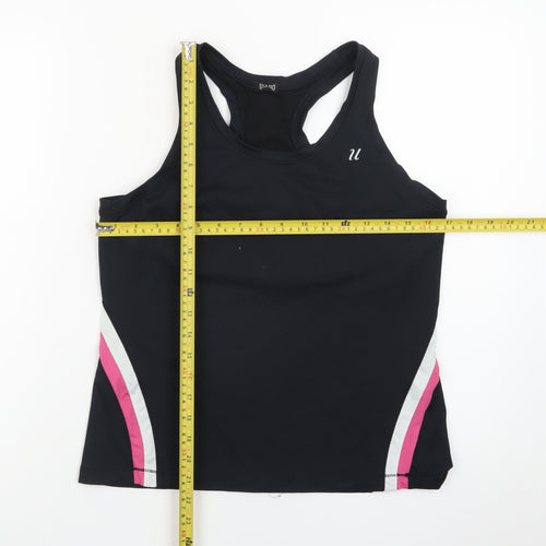 USA Pro Womens Black XL Racerback Tank Top Gym & Training