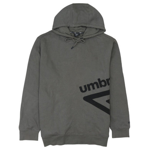 Umbro Men’s Grey Pullover Hoodie 2XL Sports Logo Fleece Sweatshirt