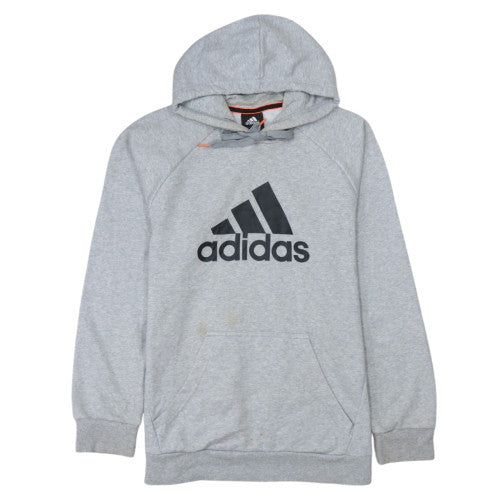Adidas Mens Grey Pullover Hoodie Size M Sports Essentials