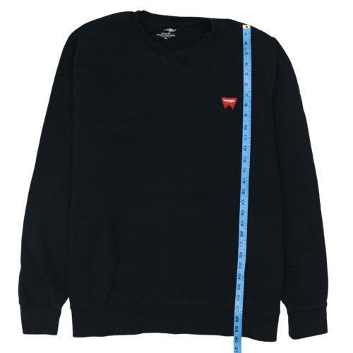 Wrangler Men's Black 4XL Pullover Sweatshirt Crew Neck Cotton