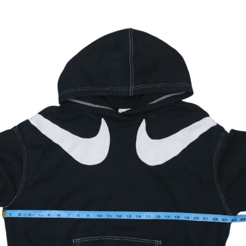 Nike Men's Black Pullover Hoodie Small Graphic Logo Fleece