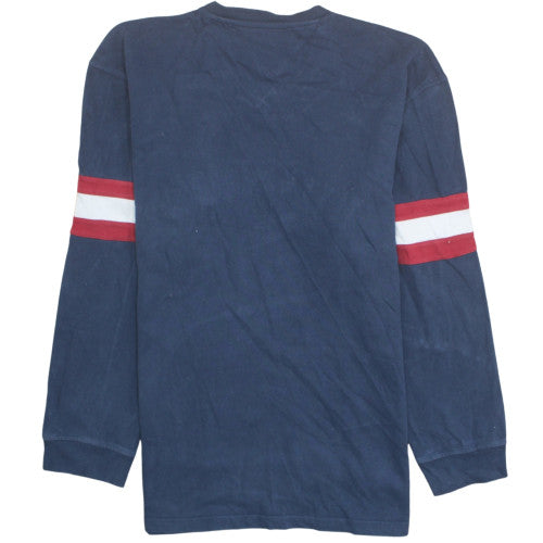 Tommy Hilfiger Men's Blue V-Neck Logo Pullover Sweatshirt 2XL