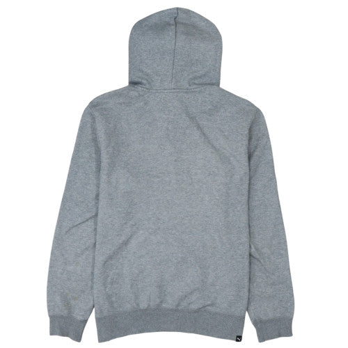 Puma Mens Grey Hoodie Medium Pullover Logo Cotton Blend Sportswear
