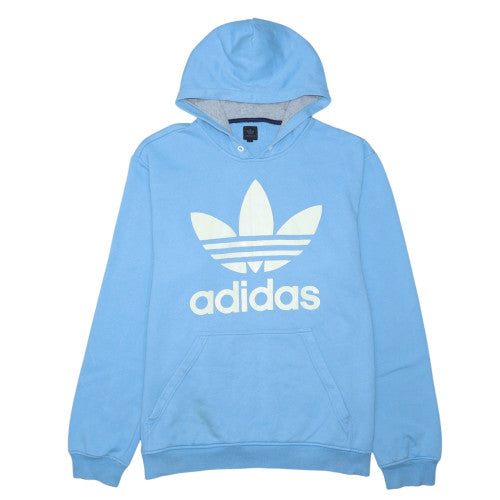Adidas Mens Blue 2XL Pullover Hoodie Sweatshirt Graphic Logo