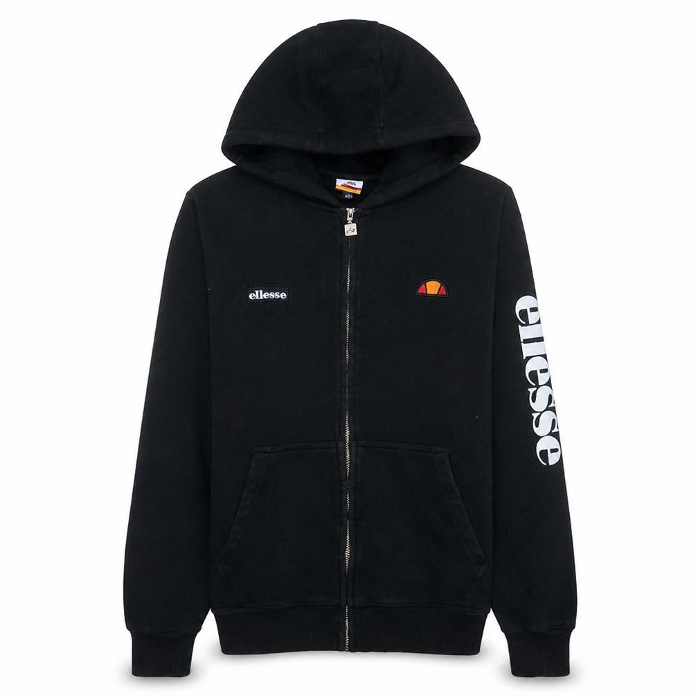 Ellesse Men's Black Full Zip Hoodie Size L Sports Fleece