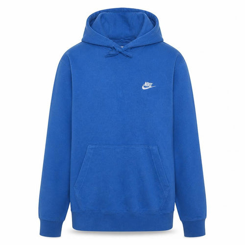 Nike Men's Blue Pullover Hoodie M Fleece Logo Sportswear
