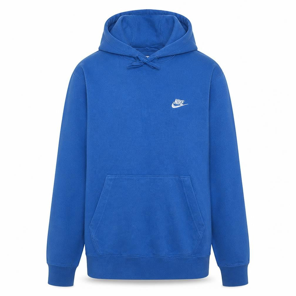 Nike Men's Blue Pullover Hoodie M Fleece Logo Sportswear