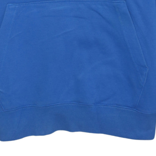 Nike Men's Blue Pullover Hoodie M Fleece Logo Sportswear