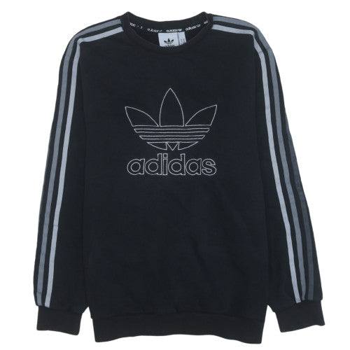 Adidas Men's Black Crew Neck Long Sleeve Sweatshirt Size S