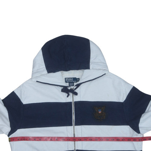 Polo Ralph Lauren Men's Navy & White Striped Full Zip Hoodie XL